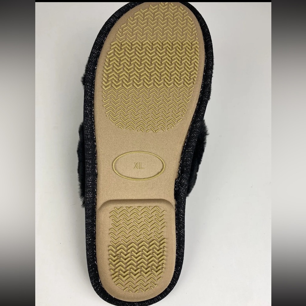NWT Totes Toasties Women’s Memory Foam Slippers size XL 9 - 10 black slipon cozy - Picture 5 of 6